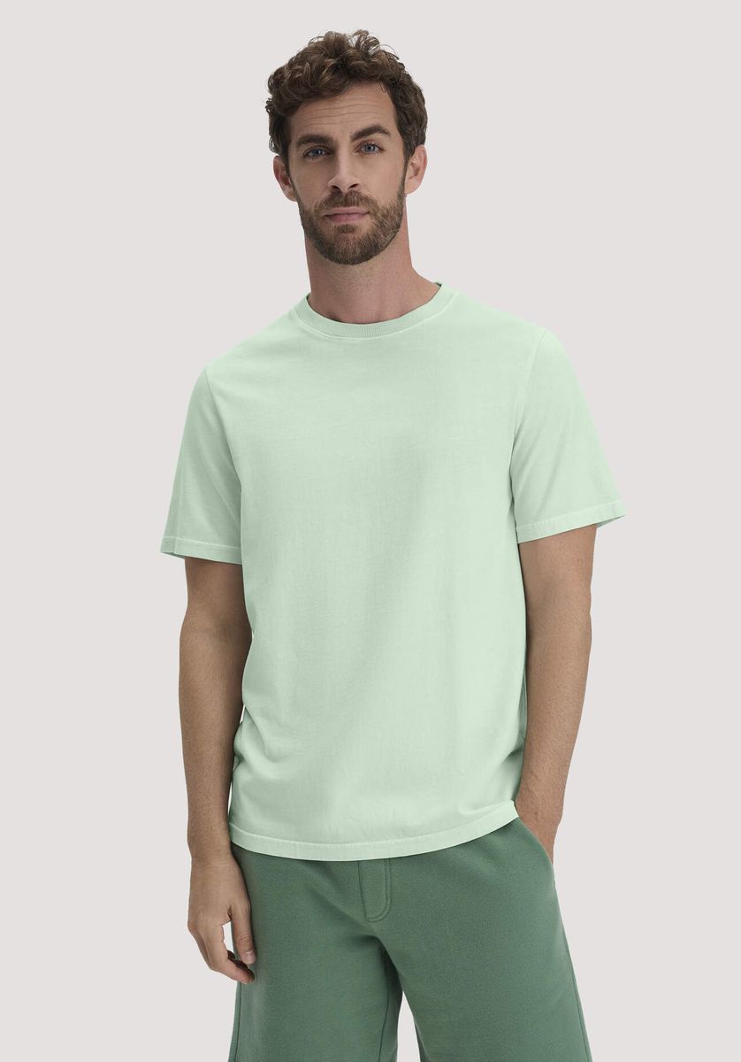 hessnatur Herren Heavy Jersey Shirt Relaxed aus Bio-Baumwolle - grün - Größe 46