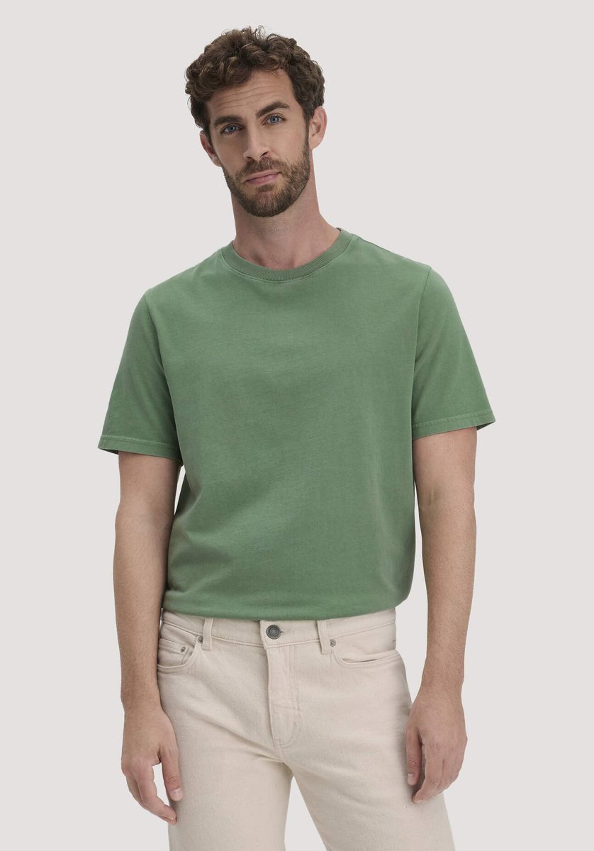 hessnatur Herren Heavy Jersey Shirt Relaxed aus Bio-Baumwolle - grün - Größe 46