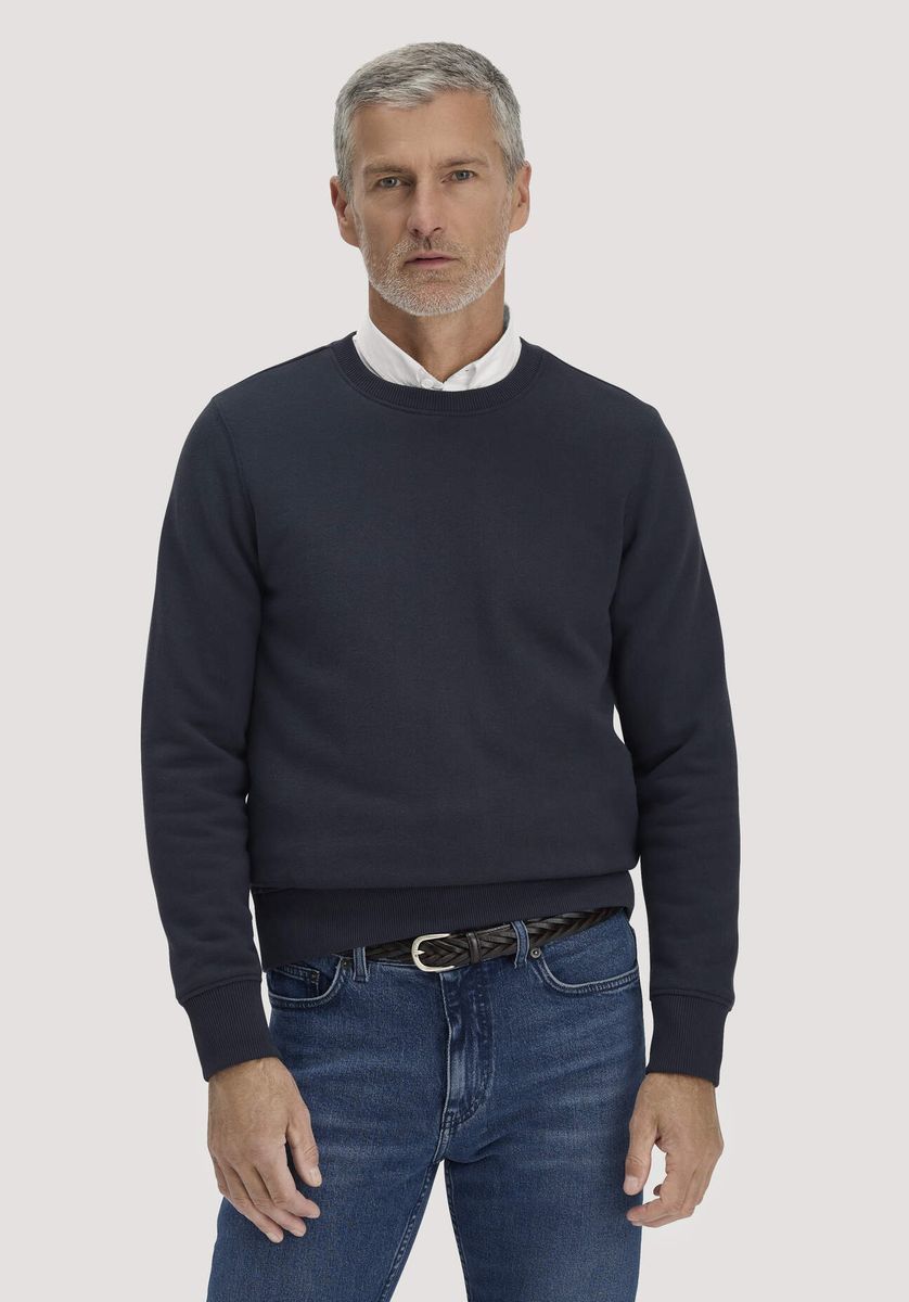Klassisches marineblaues Sweatshirt aus Bio-Baumwolle