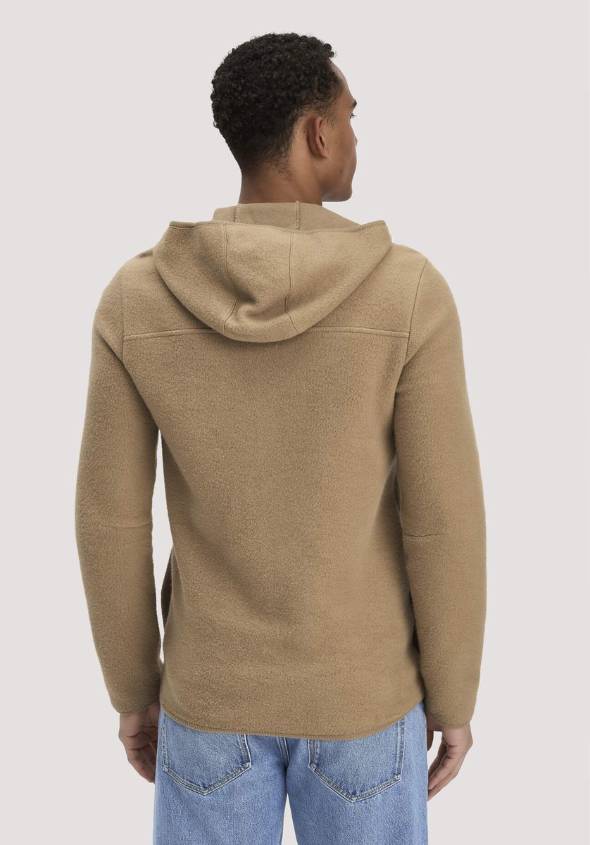 hessnatur Herren Heavy Fleece Jacke Regular aus Bio-Baumwolle - braun - Größe 46