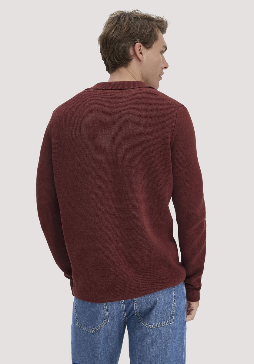 hessnatur Herren Milano Strick Polo Regular aus Leinen mit Bio-Baumwolle und LENZING™ ECOVERO™ Viskose - braun - Größe L