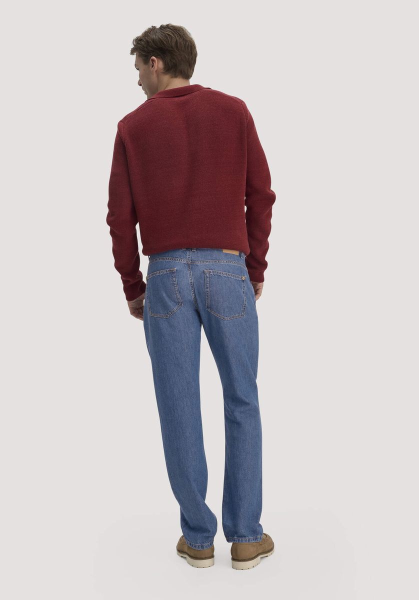 hessnatur Herren Jeans BEN Regular Straight aus Bio-Denim mit TENCEL™ Lyocell und Leinen - blau - Größe 31/30