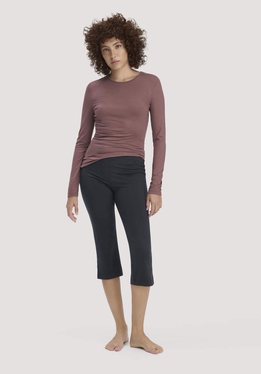 hessnatur Damen Caprihose PURE FLOW aus TENCEL™ Modal - schwarz - Größe 34