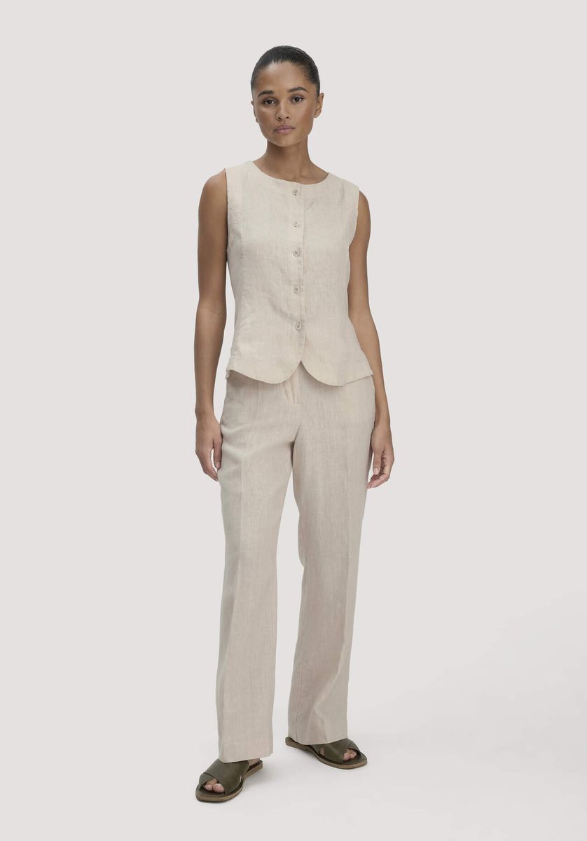 Leinenhose mit geradem Bein