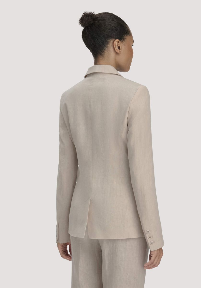 hessnatur Damen Blazer Regular aus Leinen - beige - Größe 34