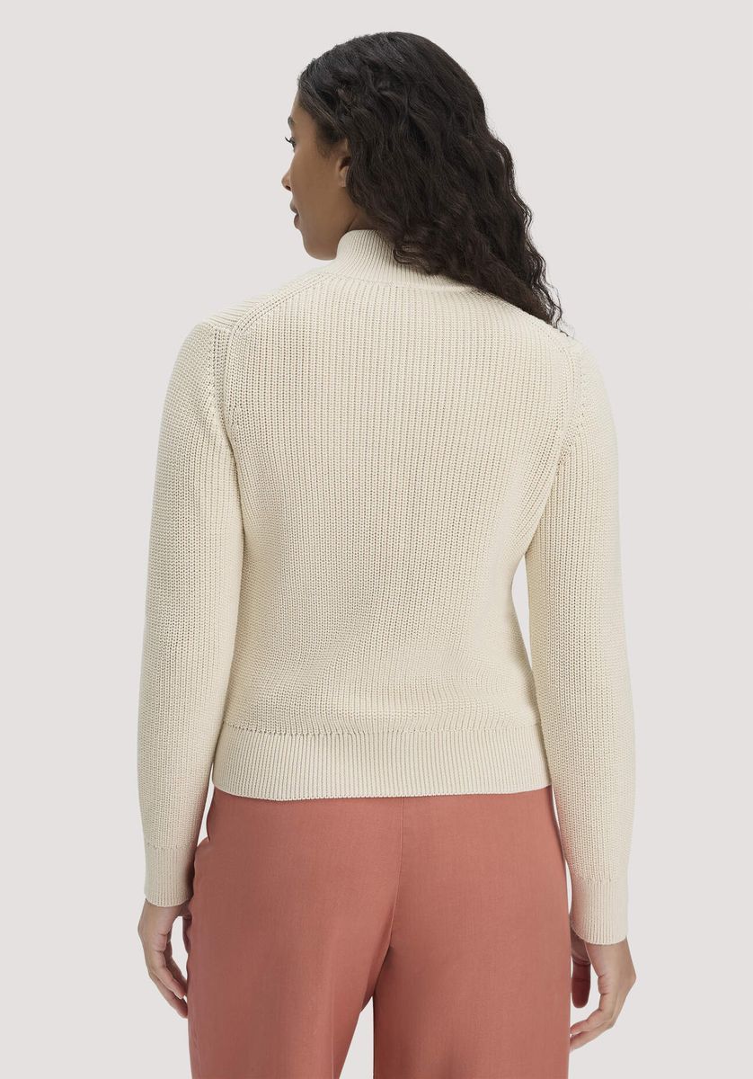 hessnatur Damen Strick Jacke Regular aus Bio-Baumwolle - beige - Größe L