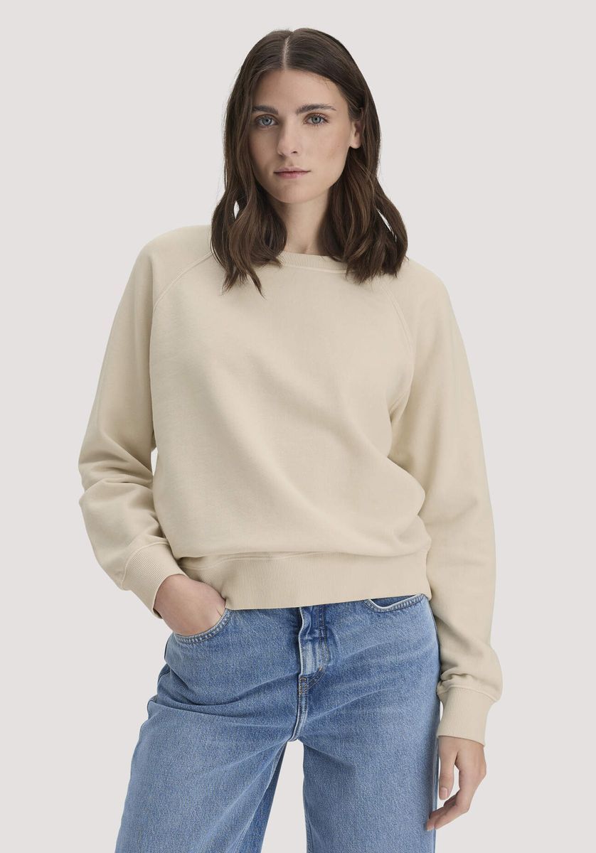 hessnatur Damen Sweatshirt Oversize aus Bio-Baumwolle - beige - Größe L