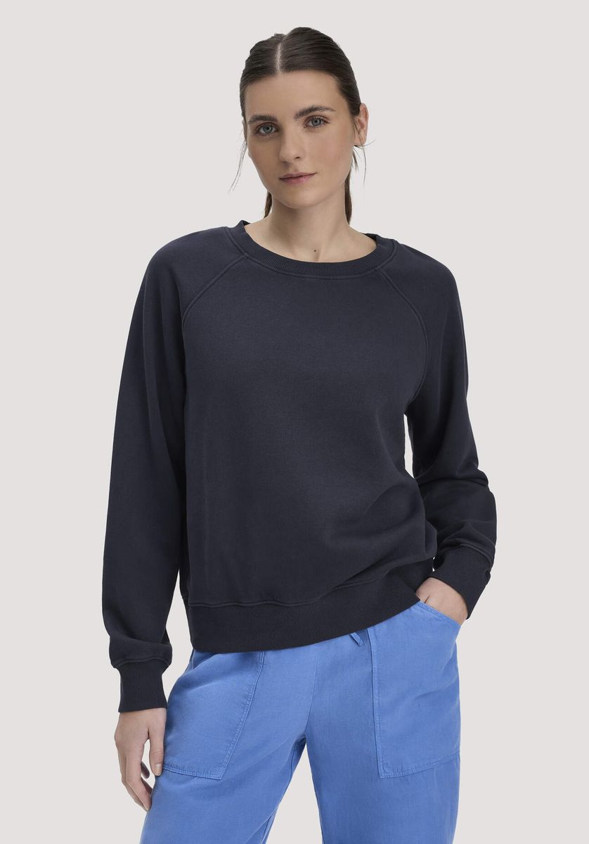 hessnatur Damen Sweatshirt Oversize aus Bio-Baumwolle - blau - Größe L