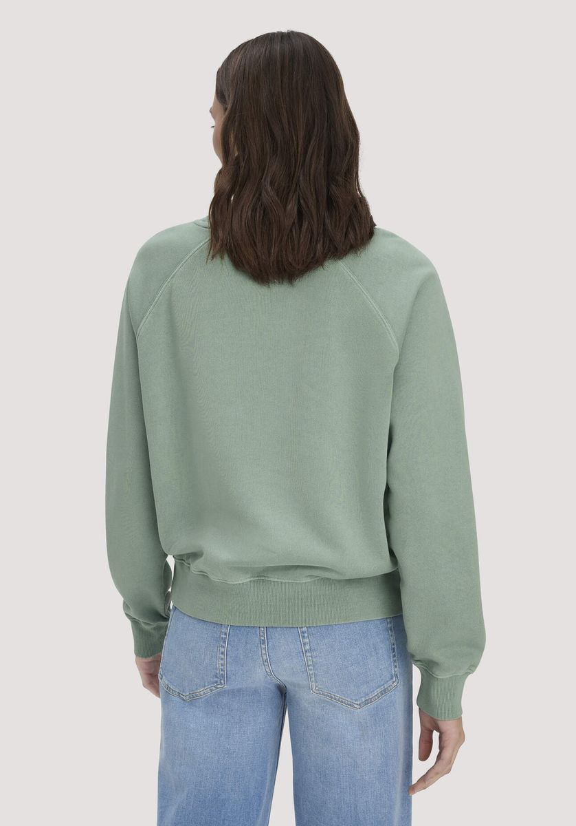 hessnatur Damen Sweatshirt Oversize aus Bio-Baumwolle - grün - Größe L