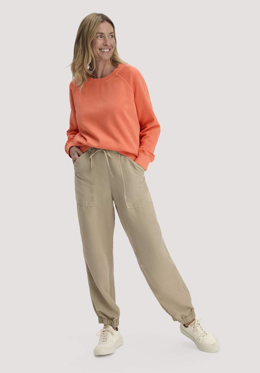 hessnatur Damen Sweatshirt Oversize aus Bio-Baumwolle - orange - Größe M