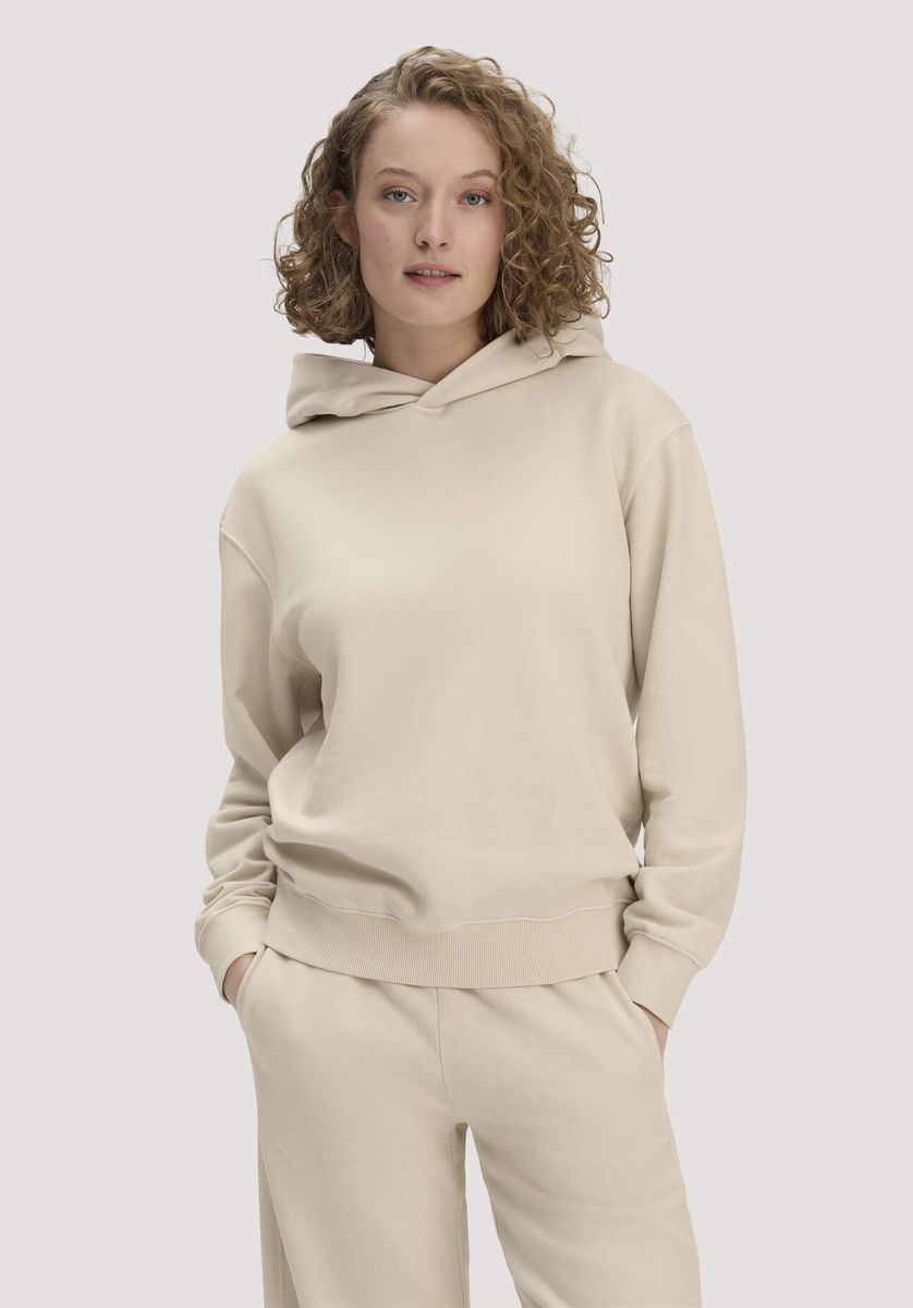 hessnatur Damen Sweathoodie Relaxed aus Bio-Baumwolle - beige - Größe L