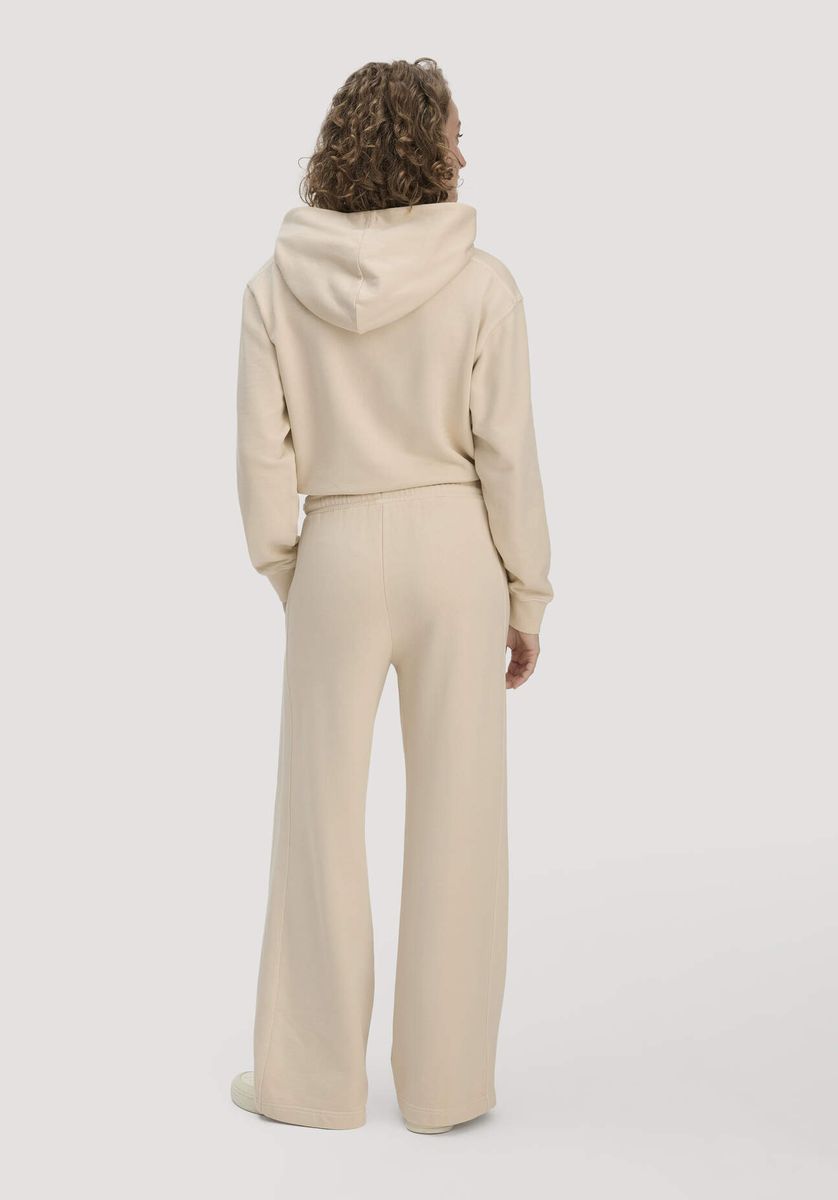 hessnatur Damen Sweathose Wide Leg Relaxed aus Bio-Baumwolle - beige - Größe L