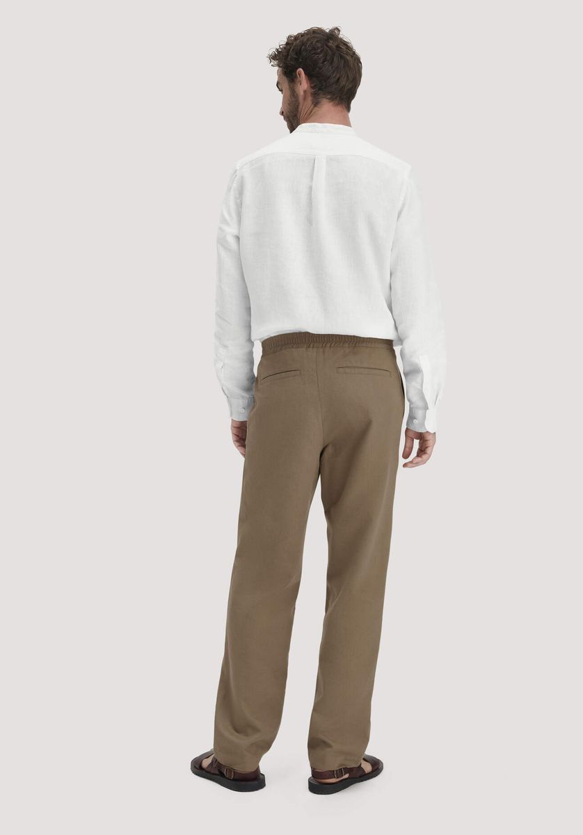 hessnatur Herren Hose ENEA Regular aus Bio-Baumwolle mit Leinen - braun - Größe 31/32