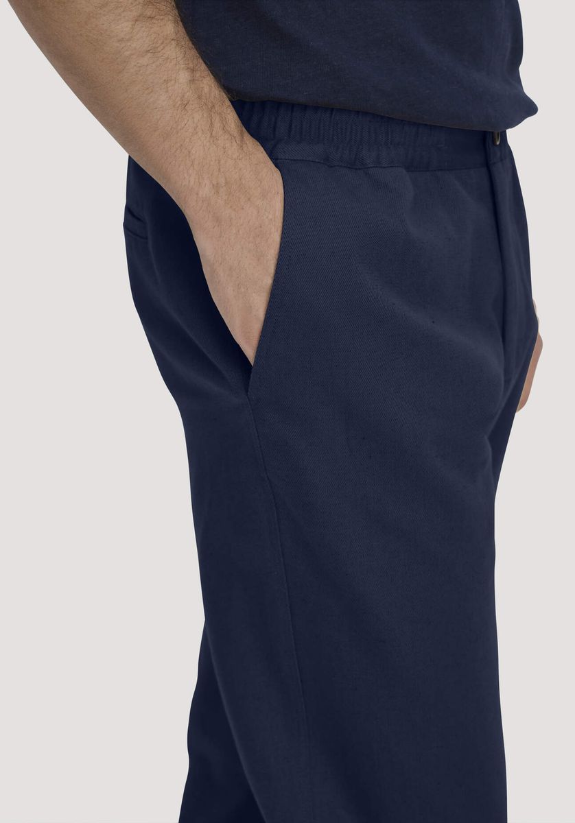 hessnatur Herren Hose ENEA Regular aus Bio-Baumwolle mit Leinen - blau - Größe 31/32