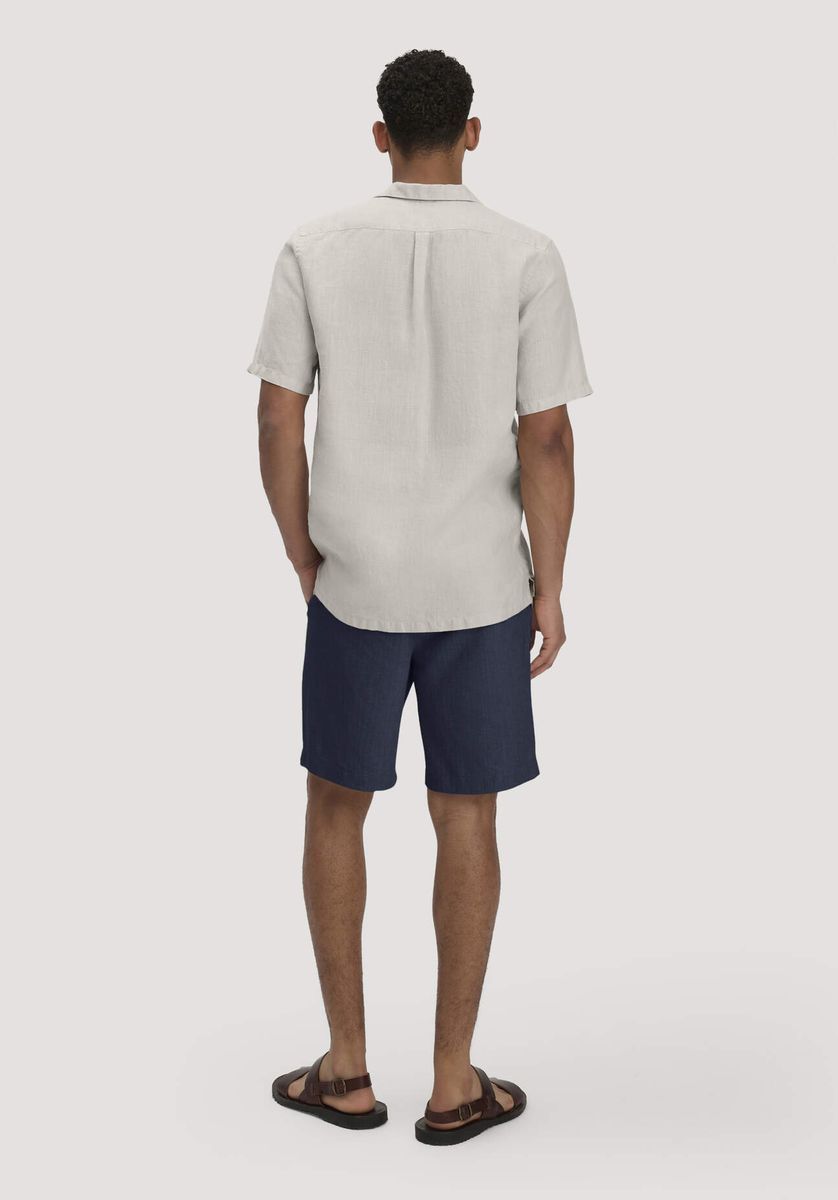 Shorts mit entspannter Passform aus Baumwollleinenmischung