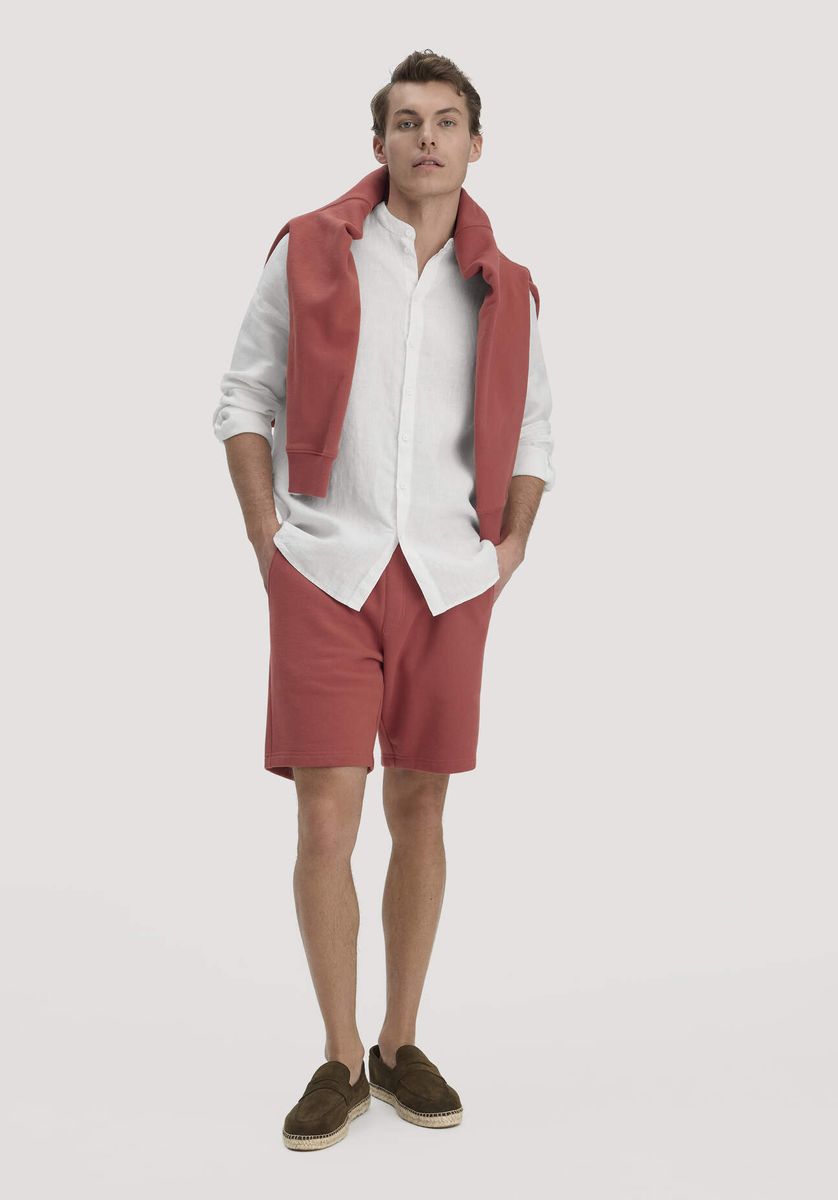 hessnatur Herren Sweat Shorts TRIAS Relaxed BETTER RECYCLING aus Bio-Baumwolle - braun - Größe L