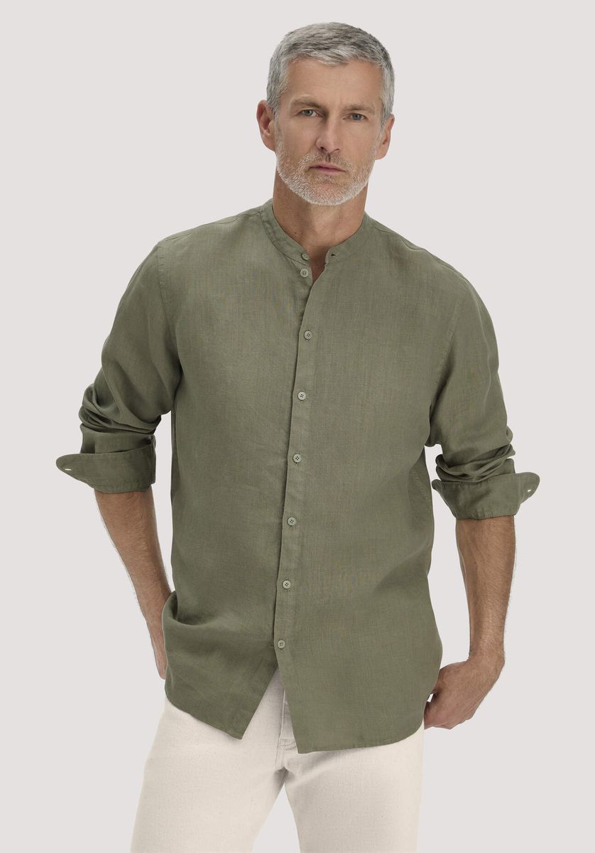 Herrenhemd aus Leinen mit Regular Fit