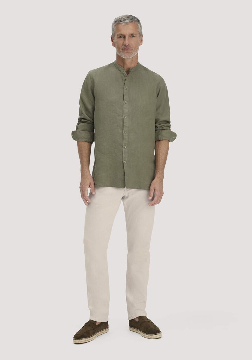 Herrenhemd aus Leinen mit Regular Fit