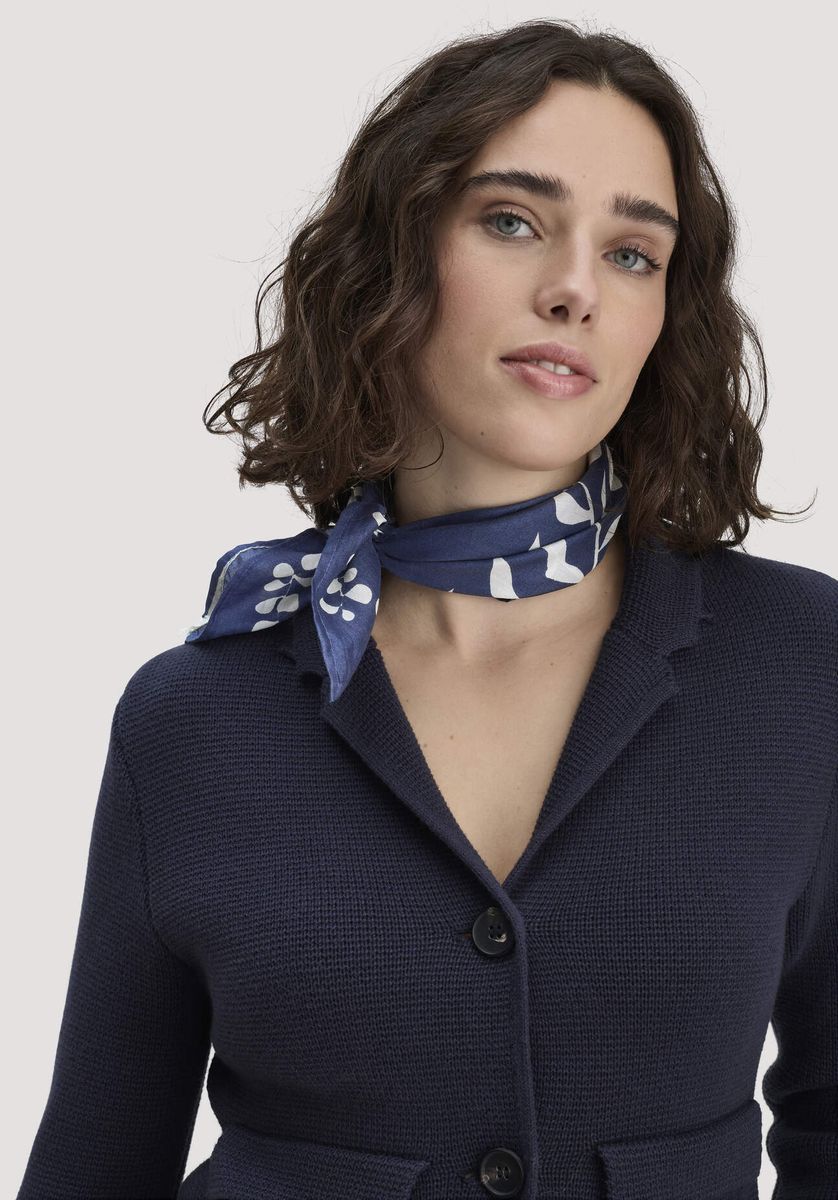 Seidenhalstuch mit Blumendruck