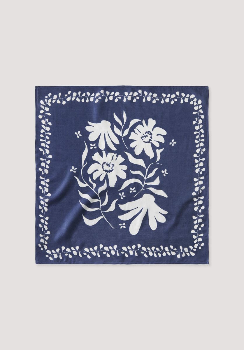 Seidenhalstuch mit Blumendruck