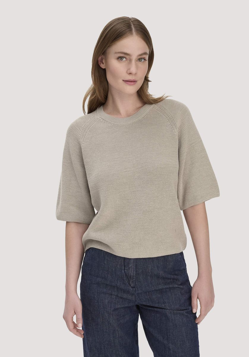 Lässiges Baumwoll-Strickoberteil