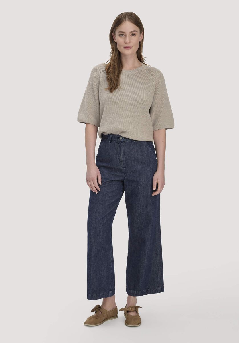 Lässiges Baumwoll-Strickoberteil