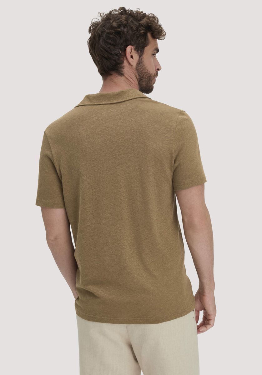 Lässiges Jersey Poloshirt aus Leinenmischung