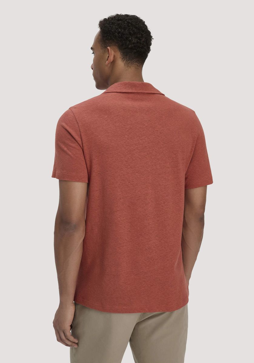 Lässiges Jersey Poloshirt aus Leinenmischung