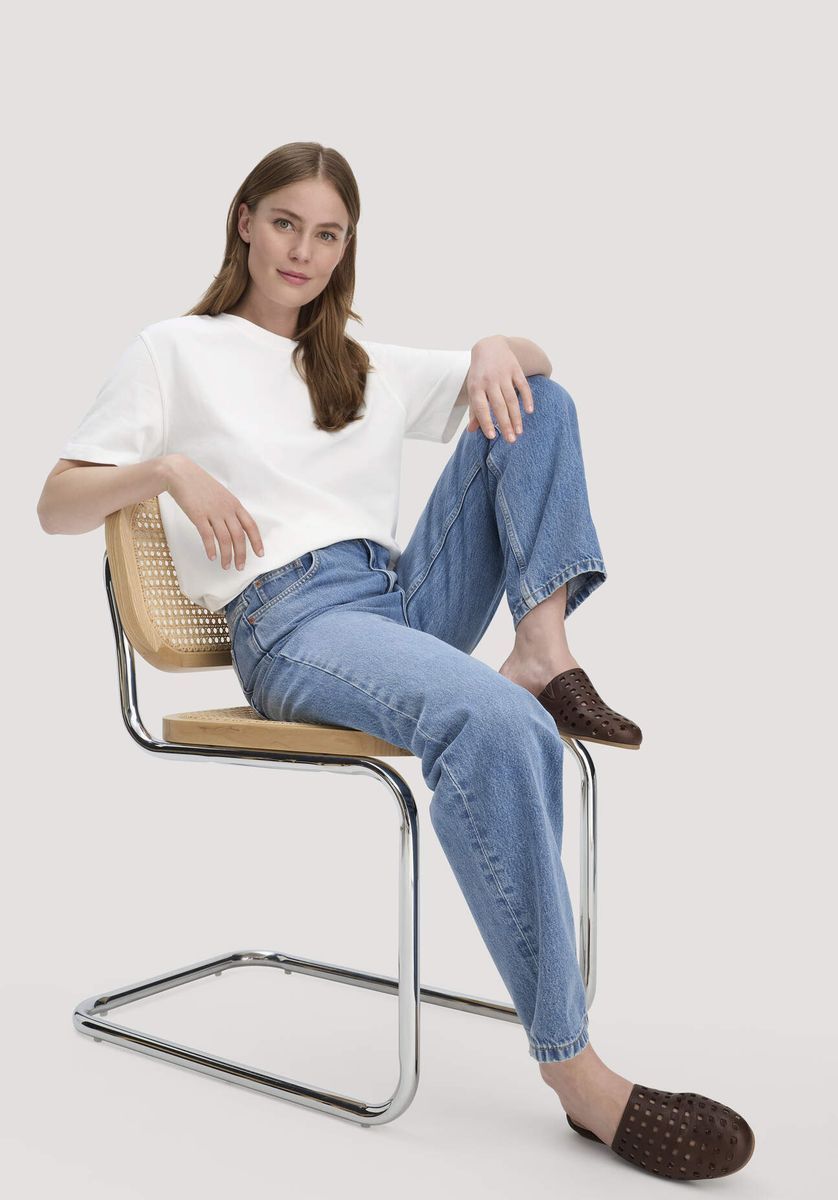 hessnatur Damen Sabot aus Nappaleder - braun - Größe 36