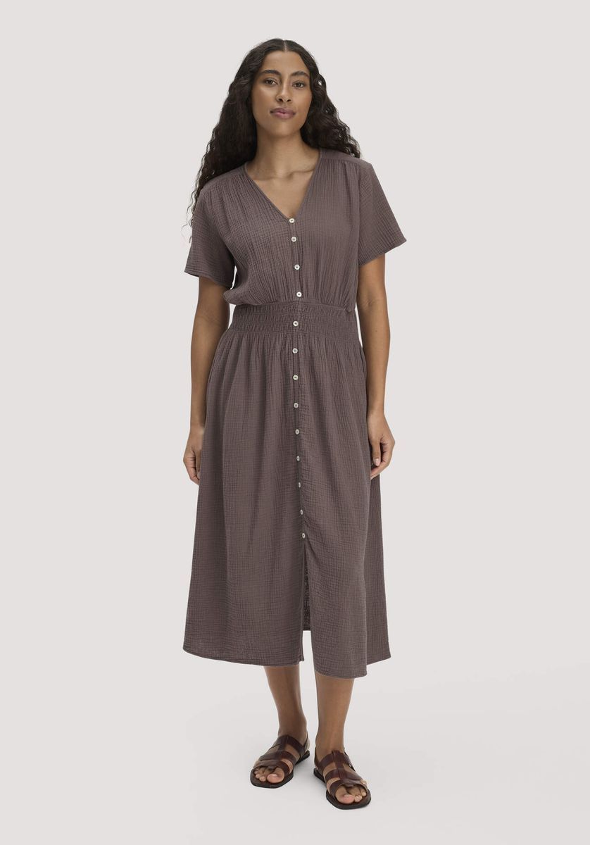 hessnatur Damen Römer Sandale aus chromfrei gegerbtem Leder - braun - Größe 36