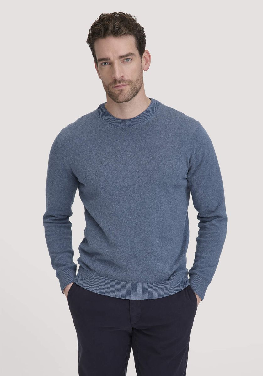 Klassischer Feinstrick-Baumwollpullover