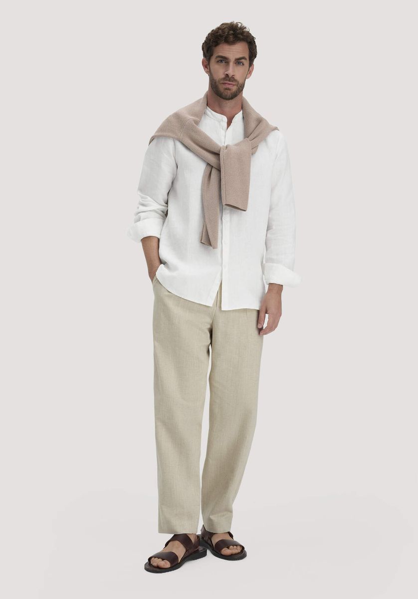 hessnatur Herren Römer Sandale aus chromfrei gegerbtem Leder - braun - Größe 41