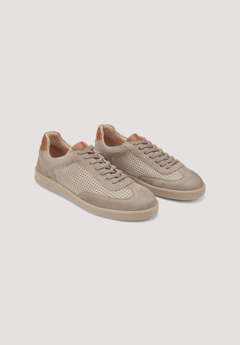 hessnatur Herren Sneaker aus Nappa- und Nubukleder - braun - Größe 41