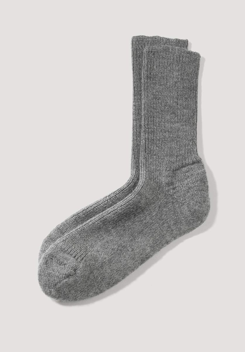 Gerippte Socken aus Merinowolle