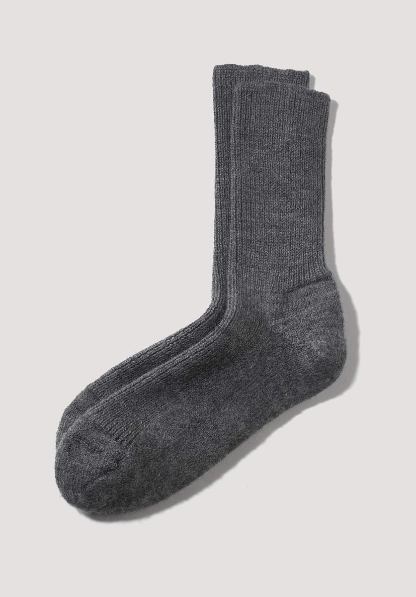 Gerippte Socken aus Merinowolle