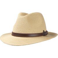 Klassischer Stroh Fedora Hut mit Band