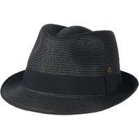 Klassischer Trilbyhut aus Strohgeflecht
