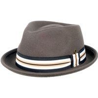 Stylischer Taupe Filz Player Hut