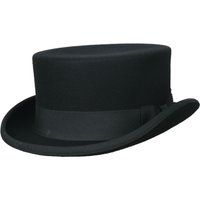 Klassischer schwarzer Wollfilz Zylinderhut