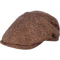 Klassische braune Tweed Schiebermütze