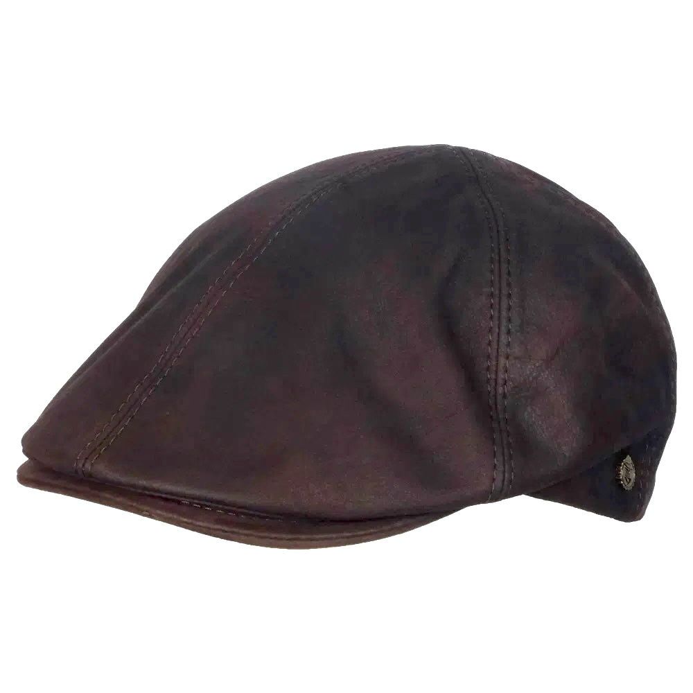 Klassische flache Ledermütze handgefertigt