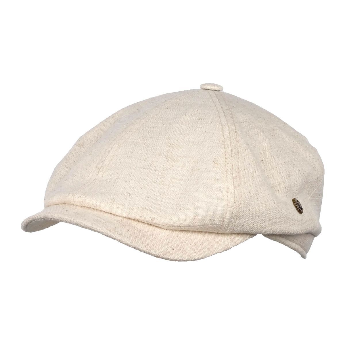 Klassische Leinen Schiebermütze Natur