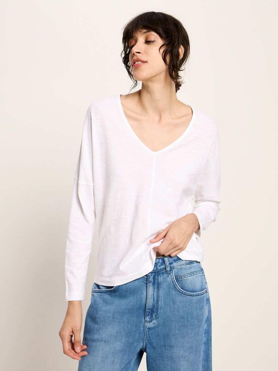 Shirt (GOTS) mit V-Ausschnitt