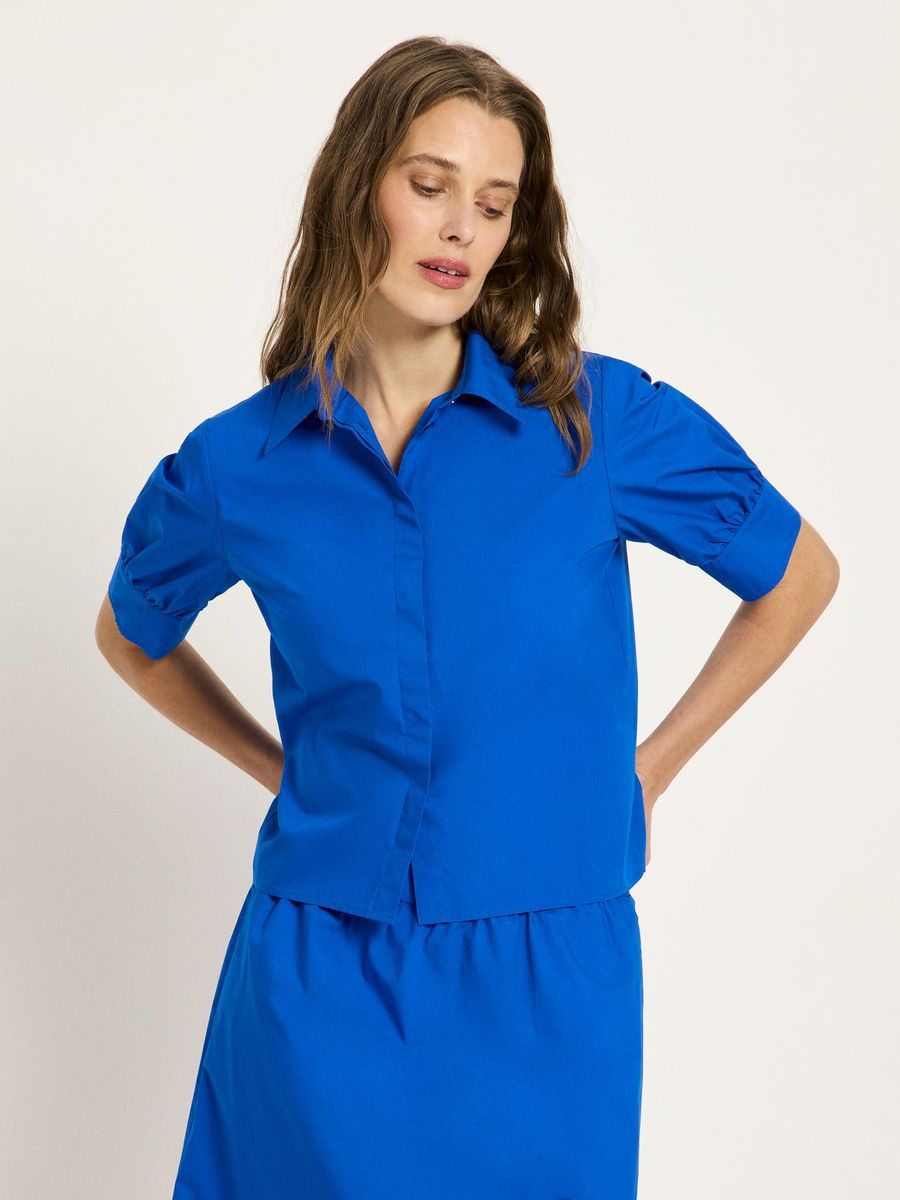 Bluse mit Puffärmeln (GOTS)