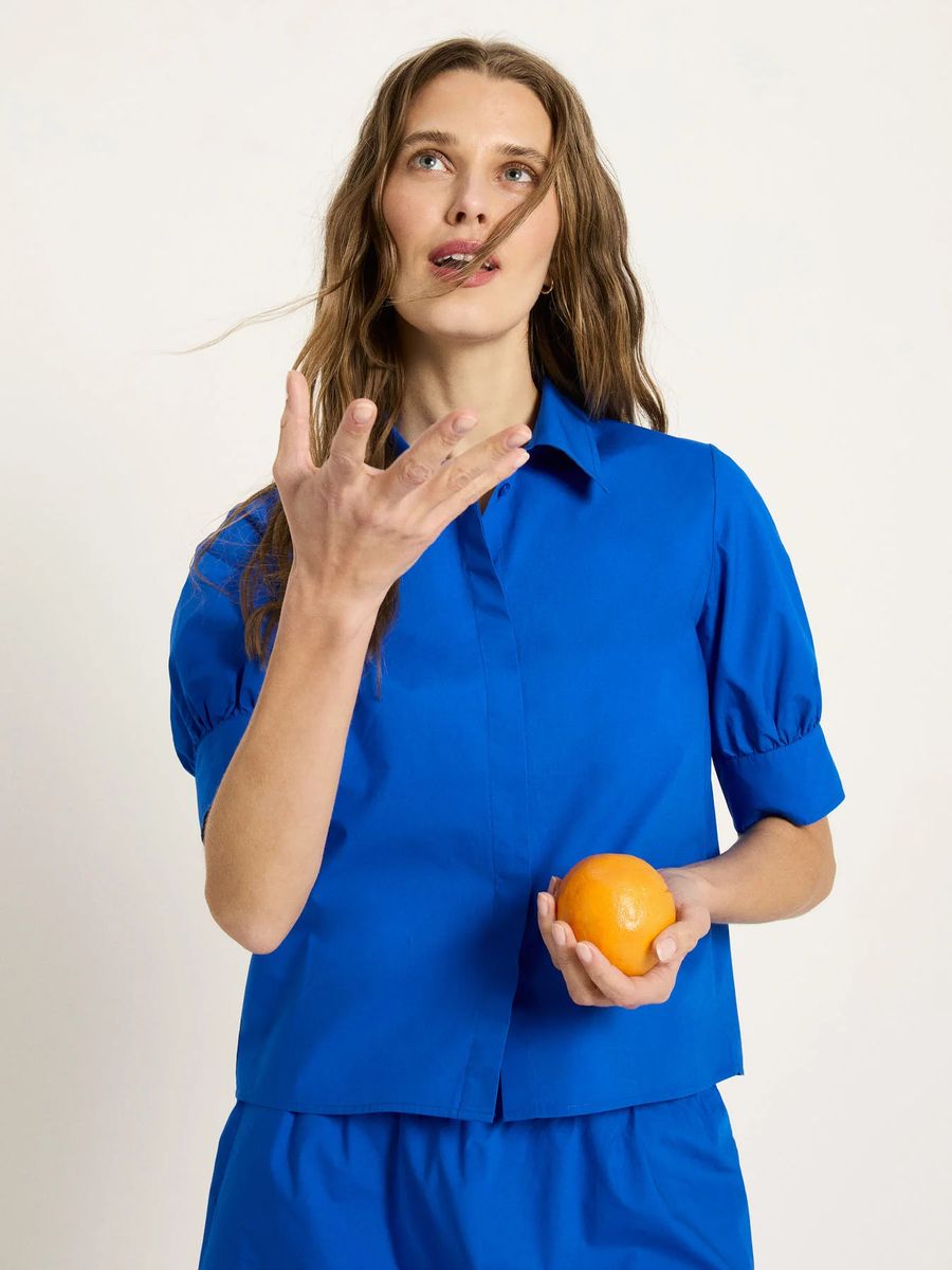 Bluse mit Puffärmeln (GOTS)