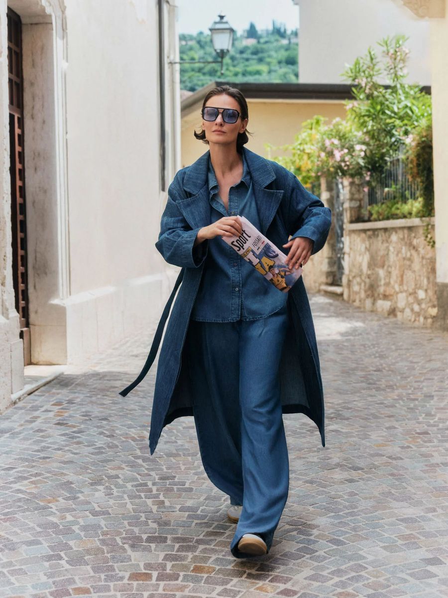Jeans mit Bundfalte