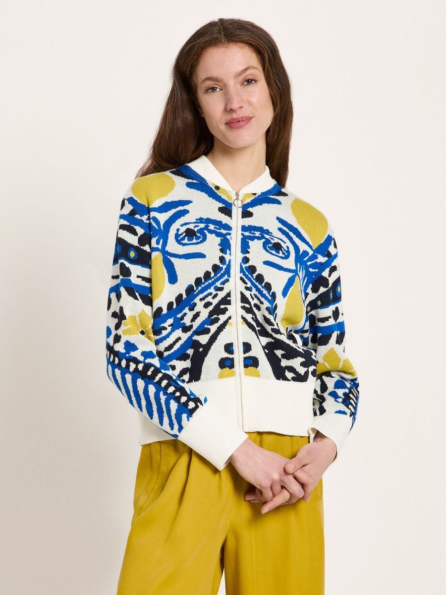 Jacquard Strickjacke (GOTS)