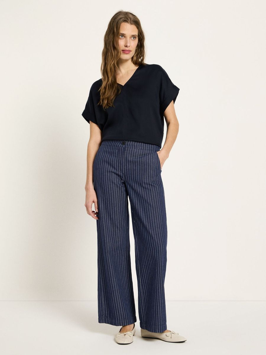 Streifen-Marlenehose (GOTS)