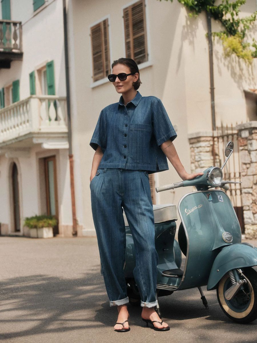 Jeans mit Bundfalte (GOTS)