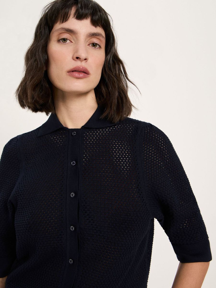 Strickjacke kurzarm (GOTS)